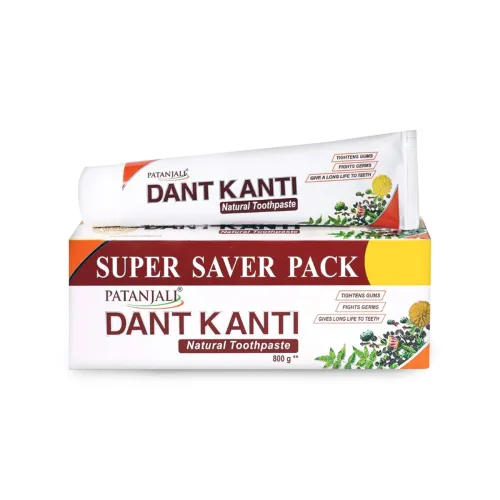 Image of Patanjali Dant Kanti Natural Toothpaste 800G (200G X 4) 