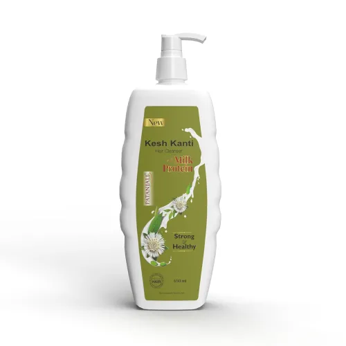 Image of Patanjali Kesh Kanti Hair Cleanser Milk Protien Shampoo, 650ml