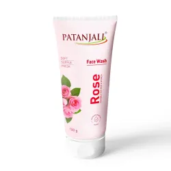 Patanjali Rose Face Wash 100g, Gentle Cleanser Removes Dirt Oil Refreshes Skin
