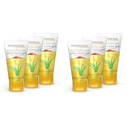 Patanjali Saundarya Aloe Vera Gel Kesar Chandan - 150ml pack of 6