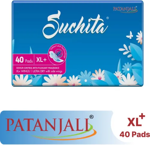 Image of PATANJALI Suchita XL+ 320 mm Sanitary Pad  (Pack of 40)