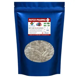 Patco Pharmaceuticals- Size 1 Clear Empty Gelatin Pill Capsule - Non-GMO and Gluten-free | DIY Powder Filling (Pack of 500)