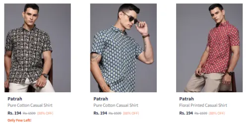 Image of Patrah Men's Shirt Starting @ ₹194
