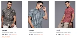 Patrah Mens Shirt Starting @ ₹194