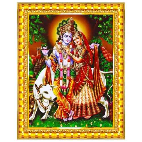 Image of Pavan Photo Laminations Radha Krishna Photo Frame