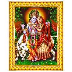 Pavan Photo Laminations Radha Krishna Photo Frame