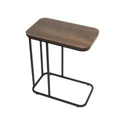 PAZANO Premium Side Table || Metal Side Table with Wooden Top || End Table for Living Room, Sofa or Bed