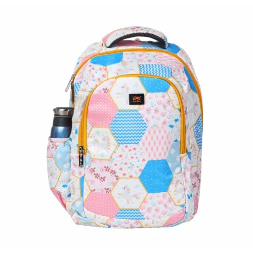 Image of PB Pearl Bags 2 Compartment Polyster Peach 15 L Unisex Casual bag/School & College Backpack For Boys & Girls