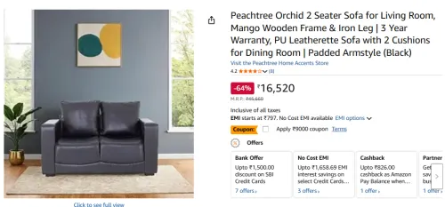 Image of Peachtree Orchid 2 Seater Sofa