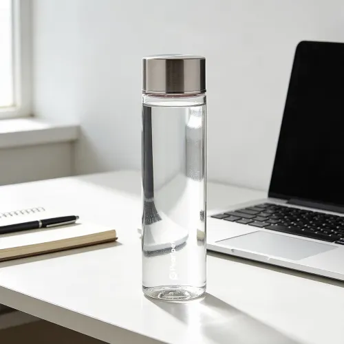 Image of Pearlpet BPA-Free PET Water Bottle with Stainless Steel Cap, 1000ml