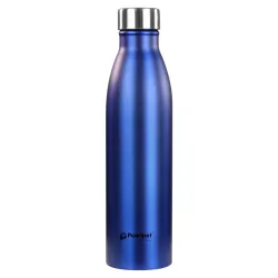 PEARLPET S10 Stainless Steel Single Wall Water Bottle, Light Weighted Leak-Proof Use for Office, School, Outdoor & Gym, 1000ml- Blue