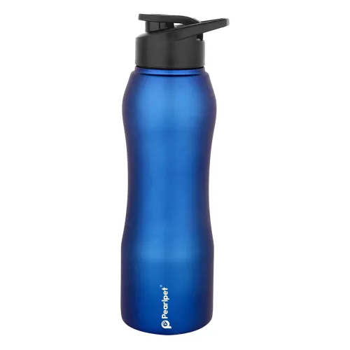 Image of PEARLPET Sportskool Slim Stainless Steel Single Wall Water Bottle 750ml | Leakproof, Durable, Reusable | For Gym, School