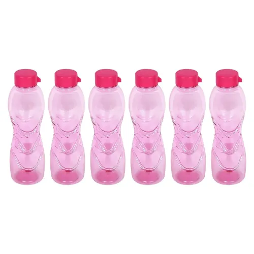 Image of PEARLPET Trinity BPA-Free Plastic Water Bottle Set Pack of 6 (1000ml Each)