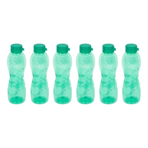 Image of PEARLPET Trinity BPA-Free Plastic Water Bottle Set Pack of 6 (1000ml Each)