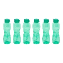 PEARLPET Trinity BPA-Free Plastic Water Bottle Set Pack of 6 (1000ml Each)