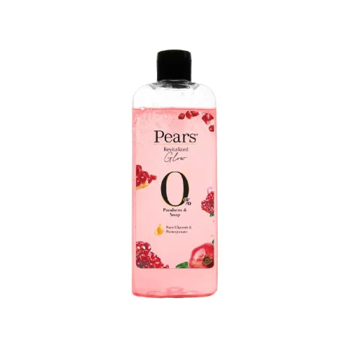 Image of Pears 98% Pure Glycerin Revitalized Glow Body Wash with Pomegranate and 0% Parabens & Soap for a Revitalized Glow, 250ml