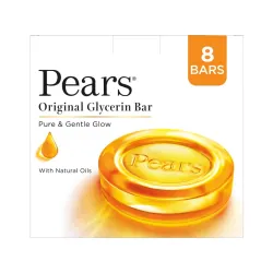 Pears Original Glycerin Soap Bar - Pure & Gentle Glow | With 98% Pure Glycerin | For Hydration & Glow | With Plant Based