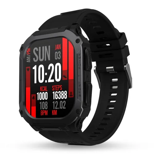 Image of Pebble Bravo 1.99" HD BT Calling Smartwatch – Jet Black