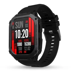 Pebble Bravo 1.99 HD BT Calling Smartwatch – Jet Black