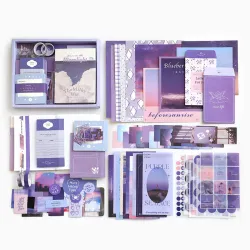 Peculiar Junk Journal Scrapbook Kit A6 Notebook Purple DIY