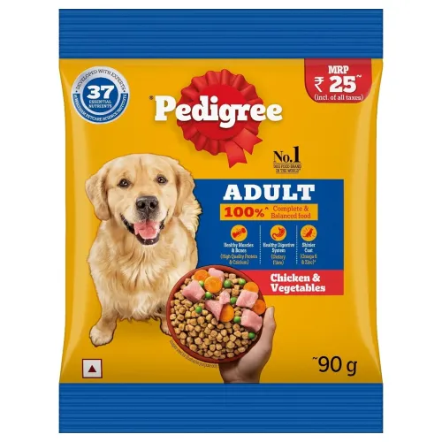 Image of Pedigree Adult Dry Dog Food (Chicken & Veg, 90g)