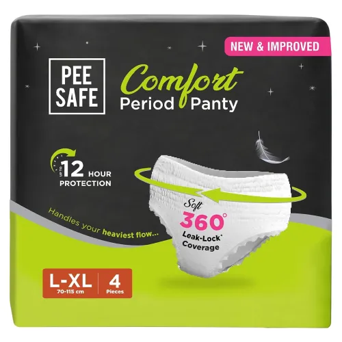 Image of Pee Safe Comfort Period Panties | L-XL | 4 Panties | 360° Protection