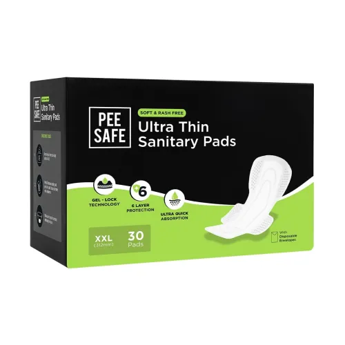 Image of Pee Safe Ultra Thin Sanitary Pads For Women | XXL | 30 Pads