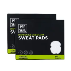 Pee Safe Underarm Sweat Pads for Men & Women | 28 Pads | Straight