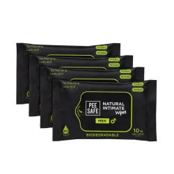 PeeSafe Intimate Wipes for Men (4 Packs, 40 Wipes)