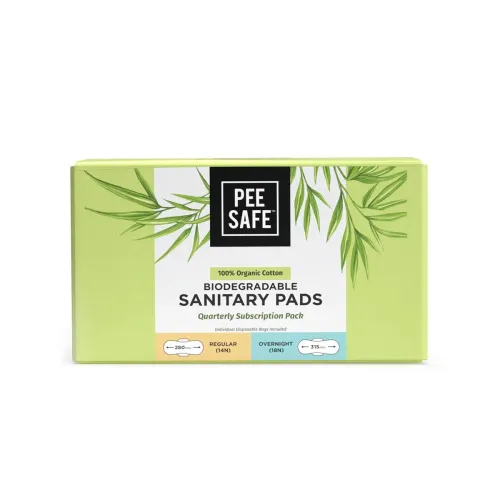 Image of Pee Safe Organic Biodegradable Sanitary Pads (32 Pack)