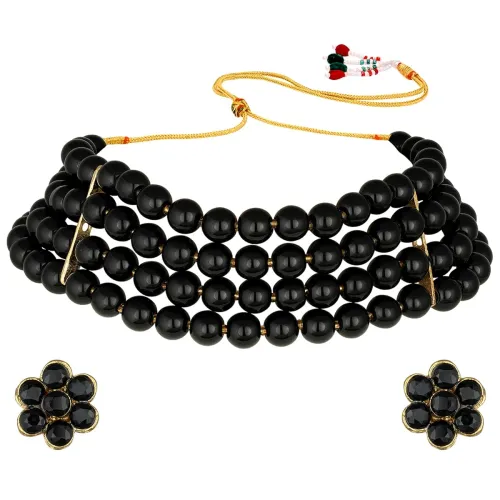 Image of Peora Faux Pearl Necklace & Jewelry Set 