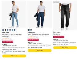 Pepe Jeans at minimum 69% Discount