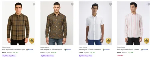 Image of Pepe Jeans Casual Shirts at minimum 70% Discount