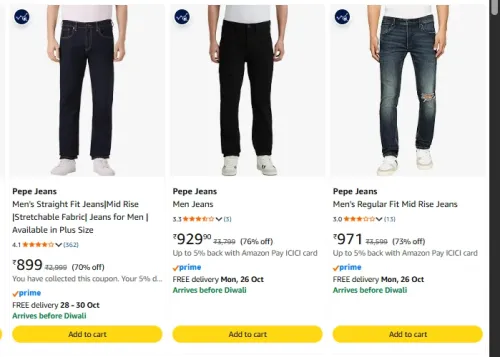 Image of Pepe Jeans For Man at minimum 76% Discount