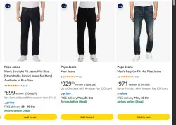 Pepe Jeans For Man at minimum 76% Discount