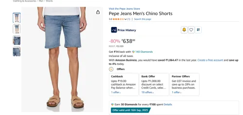 Image of Pepe Jeans Men Chino Shorts 