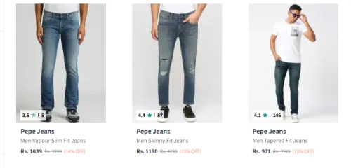 Image of Pepe Jeans Men Jeans Miimum 70% Discount