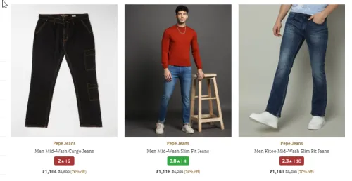 Image of Pepe Jeans Men Jeans Minimum 70% Discount