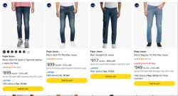 Pepe Jeans Mens Jeans upto 80% Discount