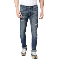 Pepe Jeans Mens Mid Rise Slim Jeans