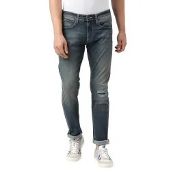 Pepe Jeans Mens Slim Fit Mid Rise Jeans