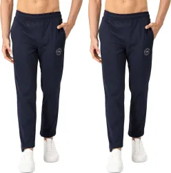 Pepe Jeans Pack of 2 Men Solid Blue Track Pants