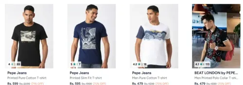 Image of Pepe Jeans Men's T-Shirt up to 71% Discount 