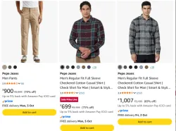 Click to enlarge Pepe Jeans Men's Clothing Upto 75% Discount