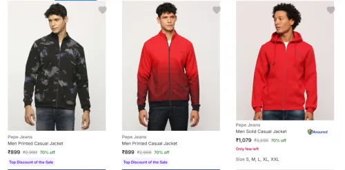 Image of Pepe Jeans Men's Jackets upto 70% Discount