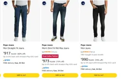 Pepe Jeans Mens Jeans at minimum 70% Discount