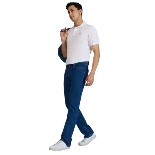 Image of Pepe Jeans Men's Mid-Rise Bootcut Stretchable Jeans