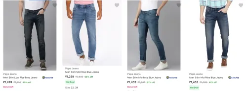 Image of Pepe Jeans Men's Jeans at minimum 60% Discount