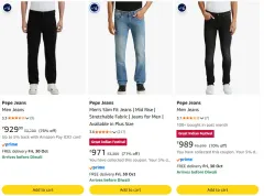 Pepe Jeans Mens Jeans | Straight Fit | Mid Rise