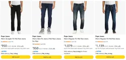 Pepe Jeans Mens Jeans upto 75% discount 
